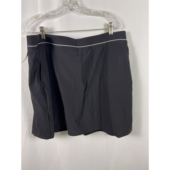 Women’s Black Resort Skort Sz XXL 2 Slash Pockets 2 Zip Pockets Pull On Stretch - Picture 1 of 4